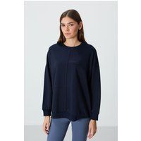 Oversized Fleece-Sweatshirt mit Nahtdetails