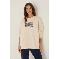 Übergroßer Pullover mit Grafikprint