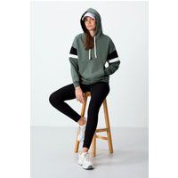 Oversized-Hoodie mit Farbblock-Design