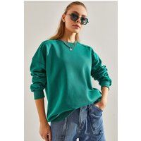 Oversized-Sweatshirt mit Rundhalsausschnitt