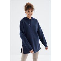 Oversize-Kapuzenpullover mit Seitenschlitzen