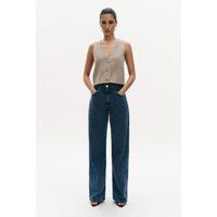 Weite Jeans mit geradem Bein