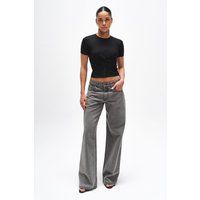 Relaxte Weit Geschnittene Graue Jeans