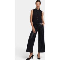 Weite Hose aus veganem Leder