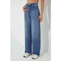 Baggy-Jeans mit hoher Taille
