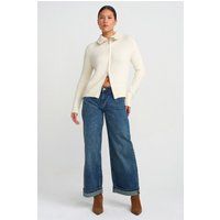 Hochtaillierte Jeans mit weitem Bein