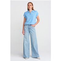 High-Waist-Jeans mit weitem Bein