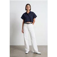 Weit geschnittene Jeans mit hoher Taille