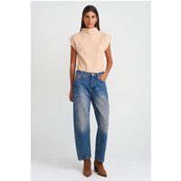 Hochgeschnittene Weite-Leg Ballonjeans