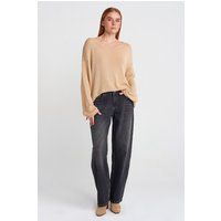 Hochtaillierte Ballon-Weitbein-Jeans