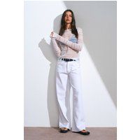Hochtaillierte Jeans mit weitem Bein