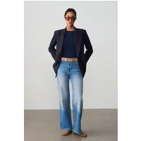Hochtaillierte Jeans mit weitem Bein