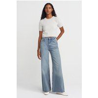 Hochtaillierte Weit Geschnittene Denim-Jeans