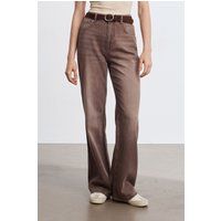 Hochtaillierte Weite Hose Mit Struktur
