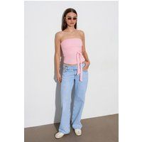 Weit geschnittene Jeans aus Struktur-Denim