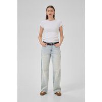 Weite Jeans in heller Waschung