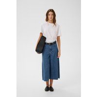 Weite verkürzte Denim-Culotte