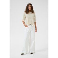 Weite High-Waist-Jeans mit Bindegürtel