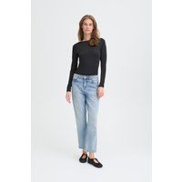 Hellblaue Jeans mit geradem Bein