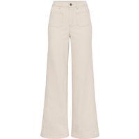 Hochgeschnittene Wide-Leg Jeans mit Taschen