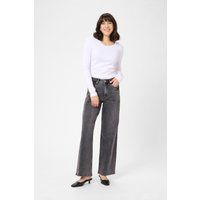 Hochtaillierte Wide-Leg-Denim-Jeans