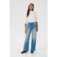Hochtaillierte Wide-Leg Denim Jeans