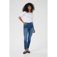 Schmal geschnittene High-Waist-Ankle-Jeans