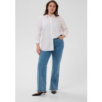 Mittelhohe Straight-Leg Denim-Jeans