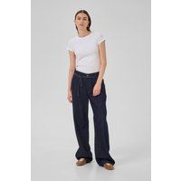 Weite High-Waist-Jeans mit Tunnelzug