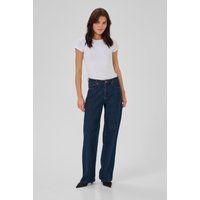 Weit geschnittene High-Waist Denim-Jeans