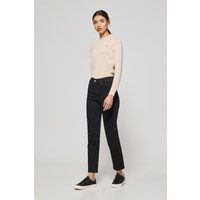 Hoch taillierte Slim-Straight-Denim-Jeans