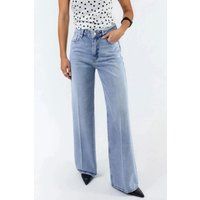 Elegante Wide-Leg-Denim-Hose