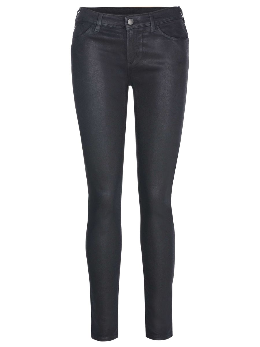 Beschichtete Skinny-Fit Denim-Jeans