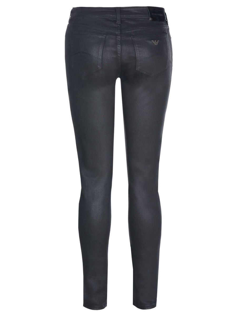 Beschichtete Skinny-Fit Denim-Jeans