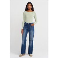 High-Waist Jeans mit geradem Bein