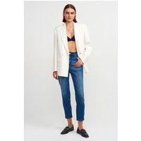 Slim-Straight-Jeans mit hoher Taille