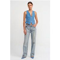 Low-Waist Straight Leg Jeans