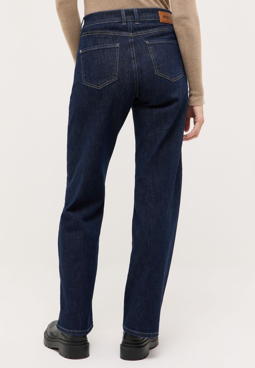 Weite High-Waist-Jeans