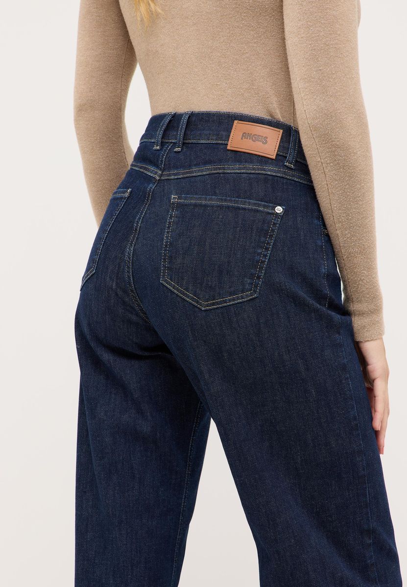 Weite High-Waist-Jeans