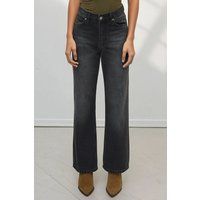 High-Waist-Jeans mit geradem Bein