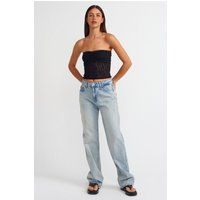 High-Waist Jeans mit geradem Bein