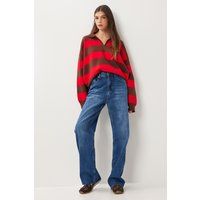 High-Waist Jeans mit geradem Bein