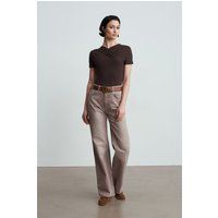 Gerade Jeans mit hoher Taille