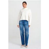 Hochgeschnittene Jeans mit geradem Bein