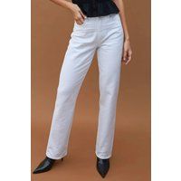 Hochtaillierte Straight-Leg Jeans