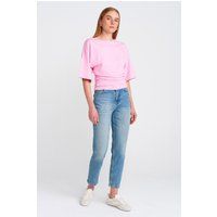 Hochtaillierte Mom-Jeans mit geradem Bein