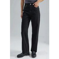 High-Waist Mom-Jeans mit geradem Bein