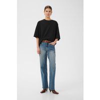 Klassische Straight-Leg-Jeans mit hohem Bund
