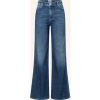 High-Waist-Jeans mit weitem Bein