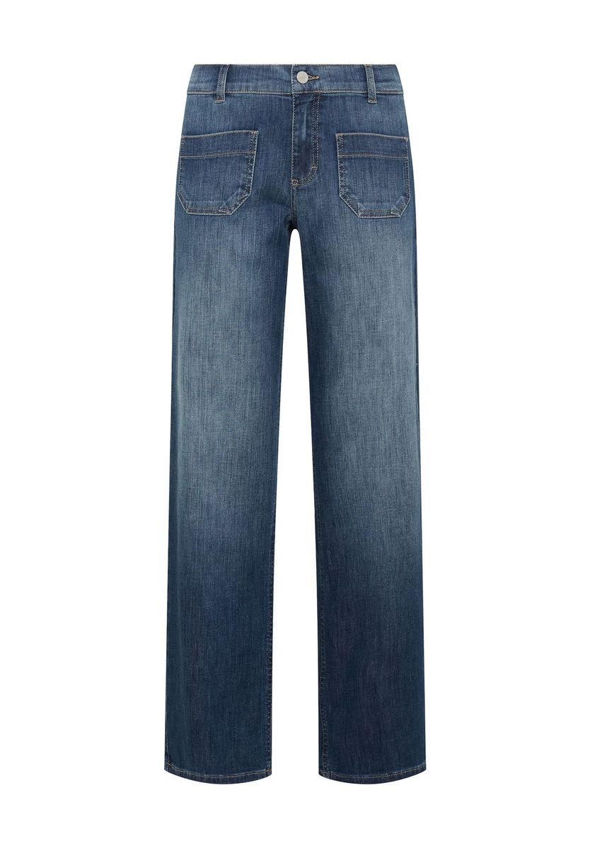 Weit geschnittene Jeans mit aufgesetzten Taschen